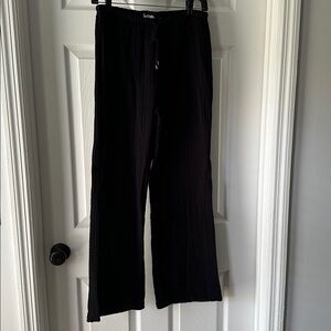 Johnny Was Black Swim Coverup Pants